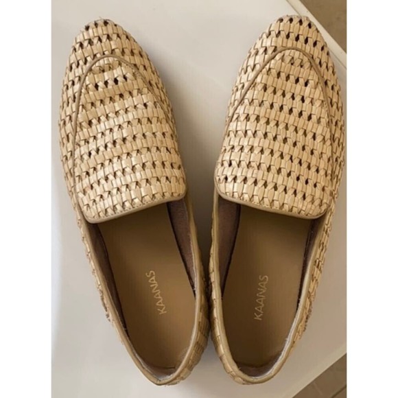Kaanas NEW Amalfi Basket Weave Flats Coffee Loafers Sz.11 - Picture 6 of 11